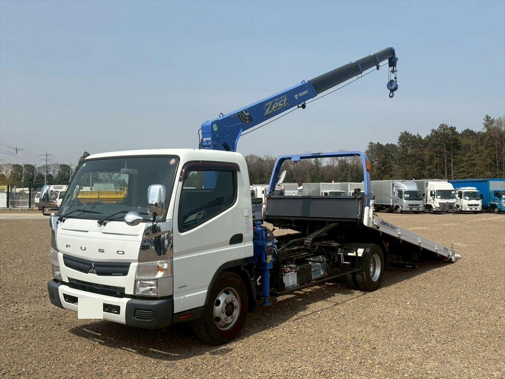 三菱 キャンター 小型 車両重機運搬 セーフティーローダー TKG-FEB80