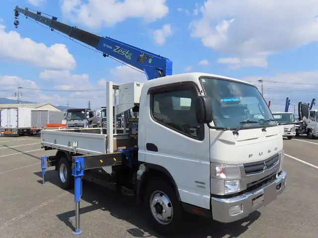 三菱 キャンター 小型 クレーン付 床鉄板 6段の中古トラック画像3