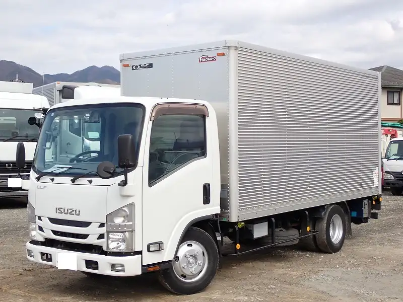 いすゞ エルフ 小型 アルミバン パワーゲート 床鉄板｜画像1