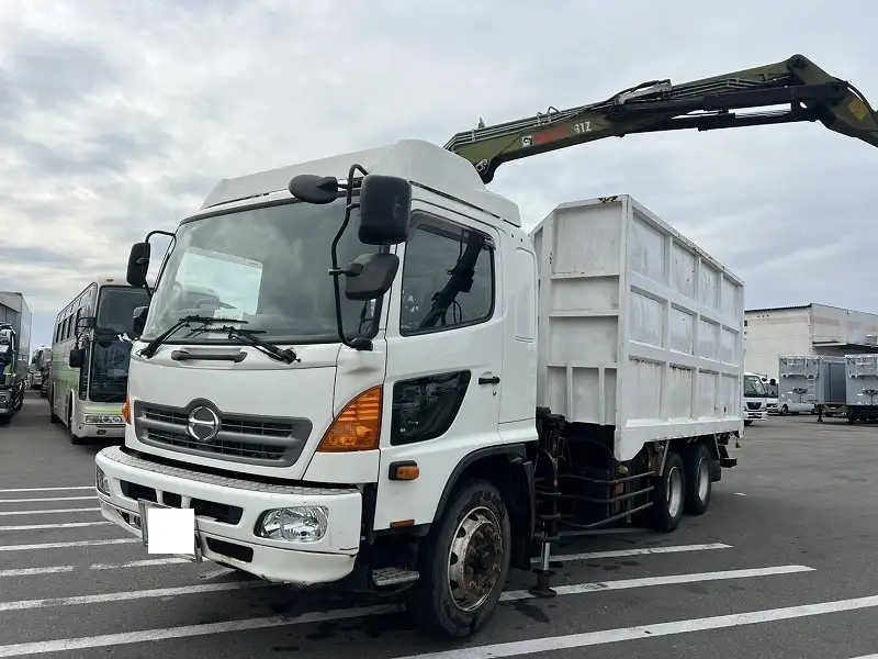 日野 レンジャー 中型/増トン クレーン付 ヒアブ ベッド｜画像1