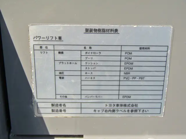トヨタ ダイナ 小型 平ボディ パワーゲート 床鉄板の中古トラック画像8