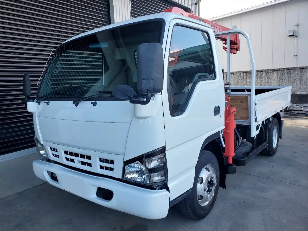 日産 アトラス 小型 クレーン付 床鉄板 3段｜画像1
