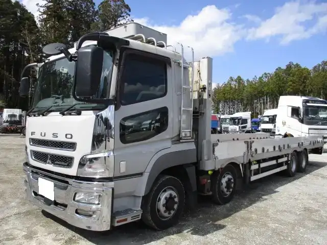 三菱 スーパーグレート 大型 車両重機運搬 ウインチ ベッド｜画像1