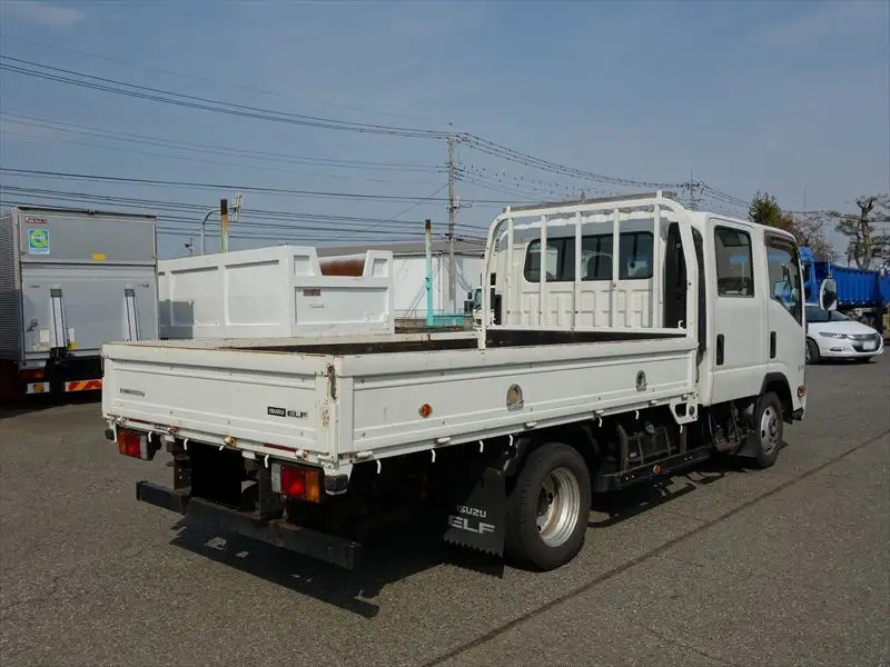 いすゞ エルフ 小型 平ボディ Wキャブ 床鉄板の中古トラック画像3