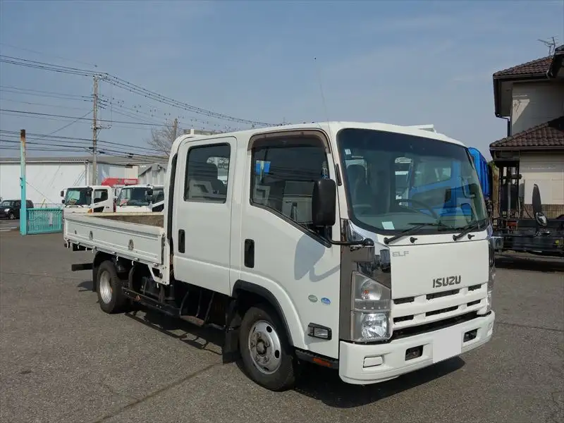 いすゞ エルフ 小型 平ボディ Wキャブ 床鉄板の中古トラック画像2