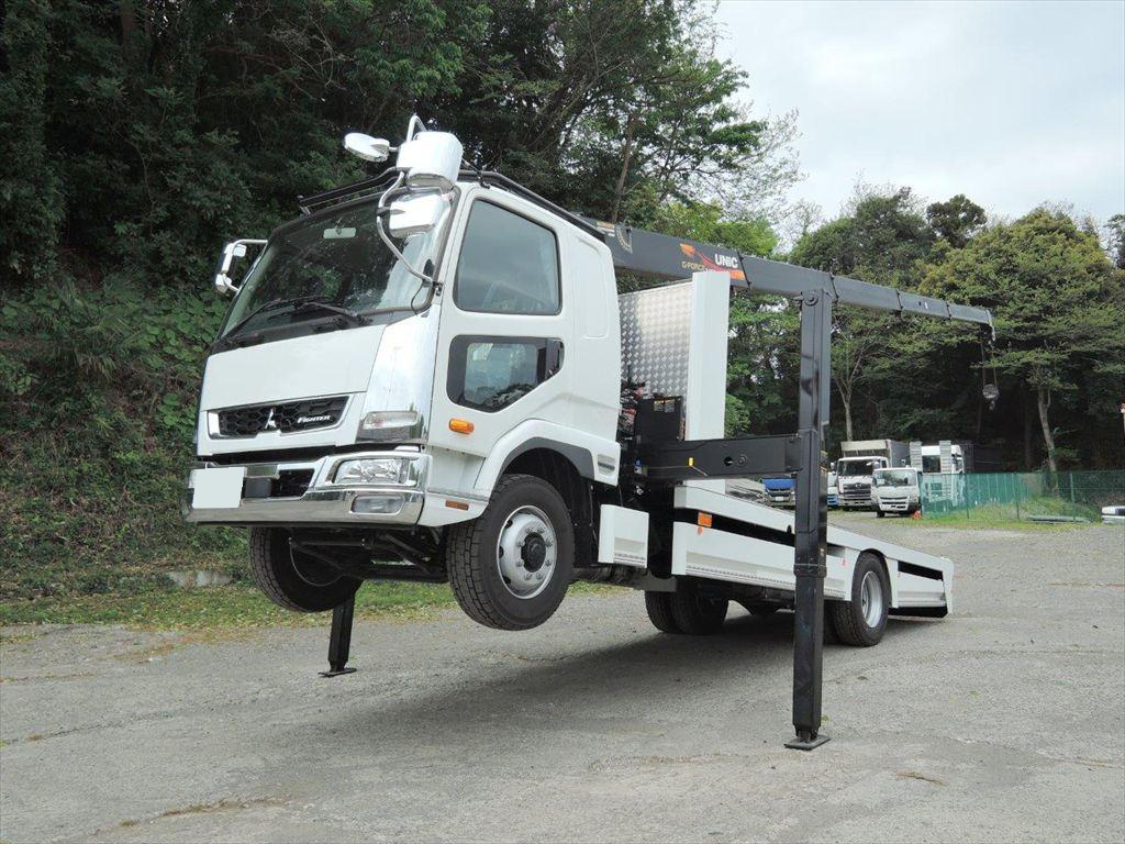 三菱 ファイター 中型/増トン 車両重機運搬 セルフローダー 2KG-FK62FZ
