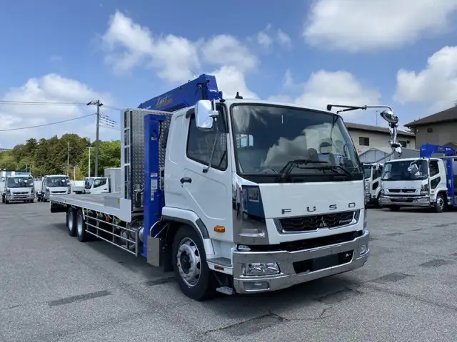三菱 ファイター 中型/増トン 車両重機運搬 4段クレーン ウインチの中古トラック画像2