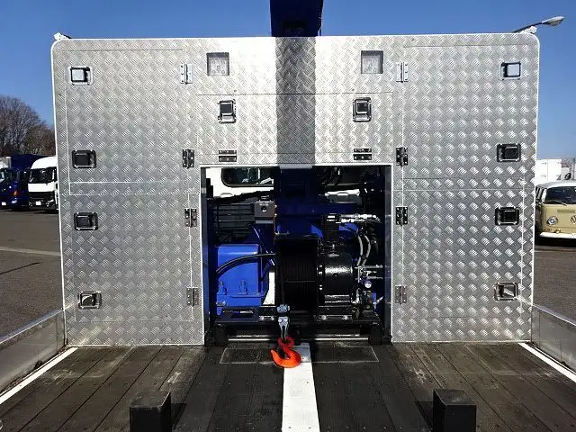 三菱 ファイター 中型/増トン 車両重機運搬 4段クレーン ラジコンの中古トラック画像9