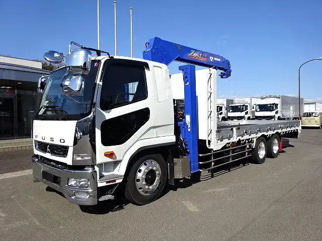 三菱 ファイター 中型/増トン 車両重機運搬 4段クレーン ラジコン｜画像1