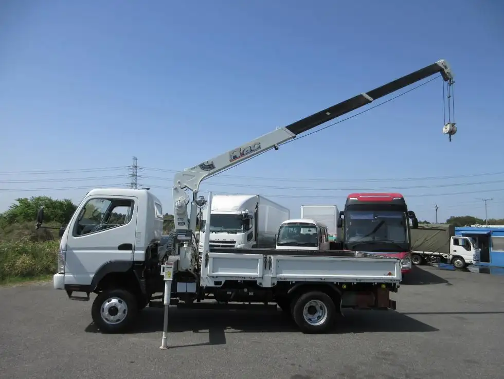 三菱 キャンター 小型 クレーン付 床鉄板 3段の中古トラック画像5
