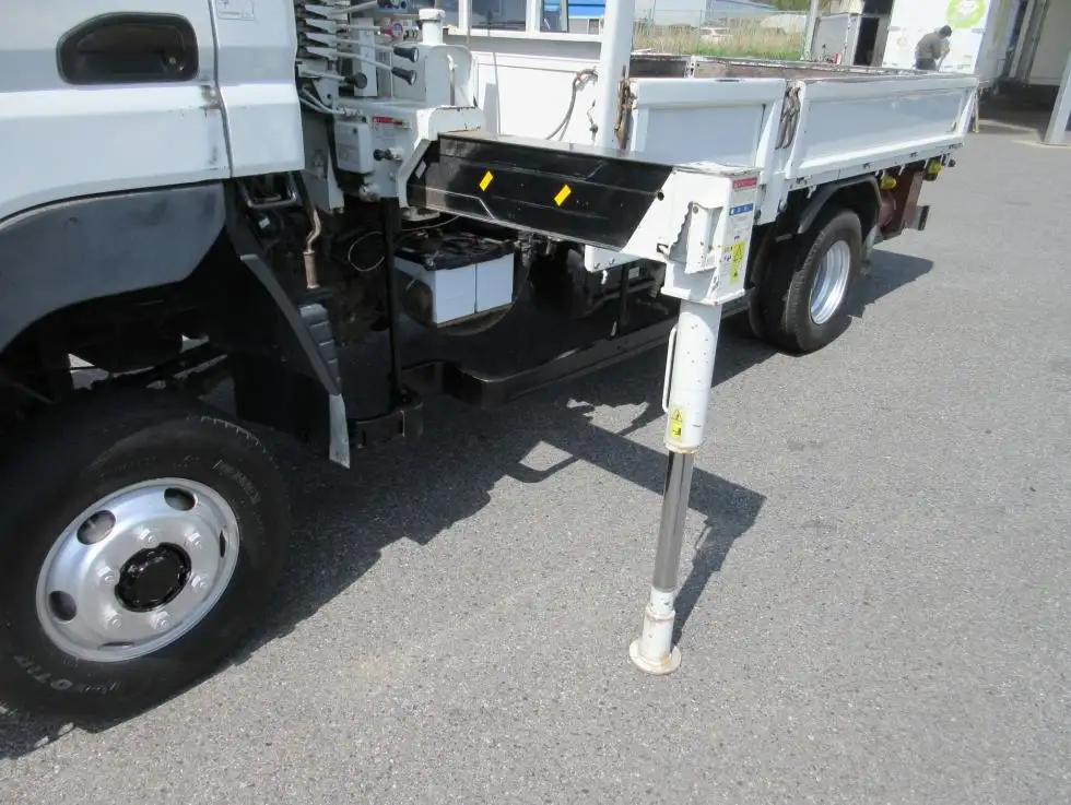 三菱 キャンター 小型 クレーン付 床鉄板 3段の中古トラック画像9