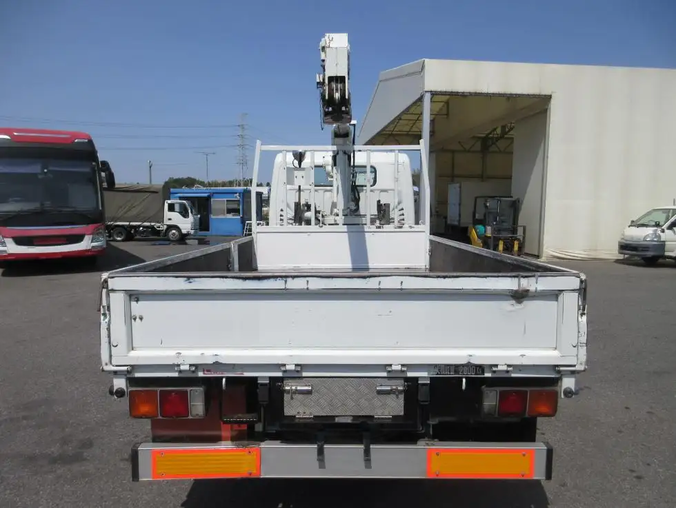 三菱 キャンター 小型 クレーン付 床鉄板 3段の中古トラック画像4