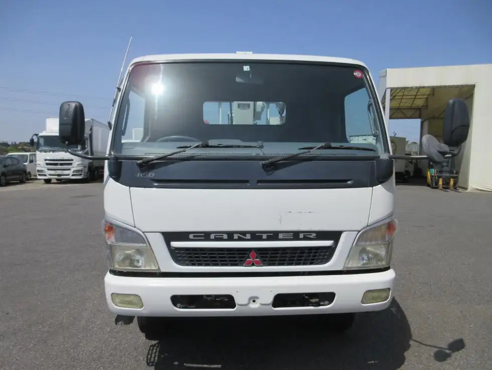 三菱 キャンター 小型 クレーン付 床鉄板 3段の中古トラック画像2