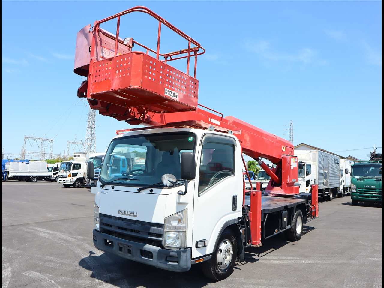いすゞ エルフ 小型 高所・建柱車 高所作業車
