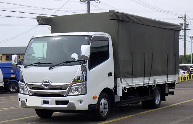 日野 デュトロ 小型 平ボディ 幌 パワーゲート｜画像1
