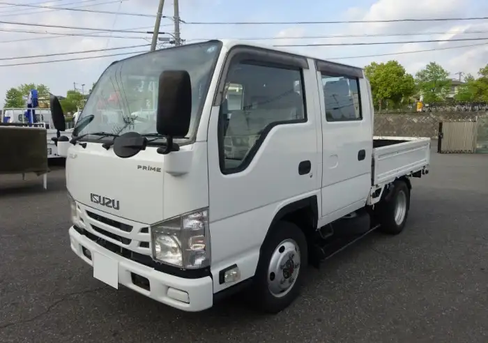 いすゞ エルフ 小型 平ボディ Wキャブ 幌｜画像1