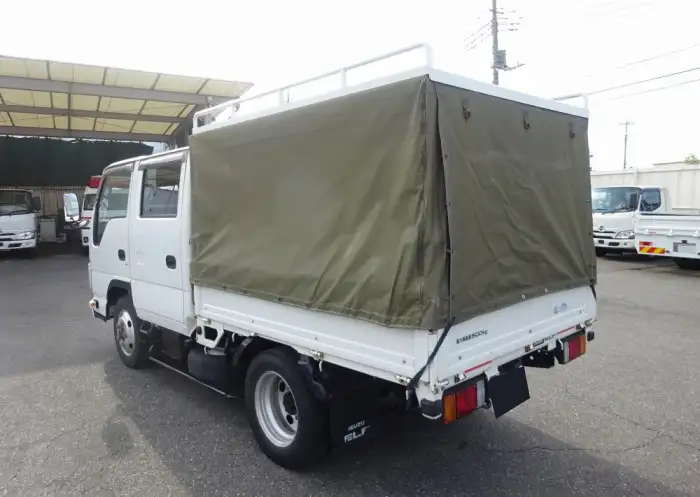 いすゞ エルフ 小型 平ボディ Wキャブ 幌の中古トラック画像6