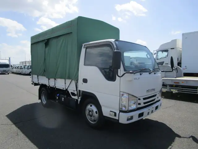 いすゞ エルフ 小型 平ボディ 幌 2RG-NKR88ANの中古トラック画像2
