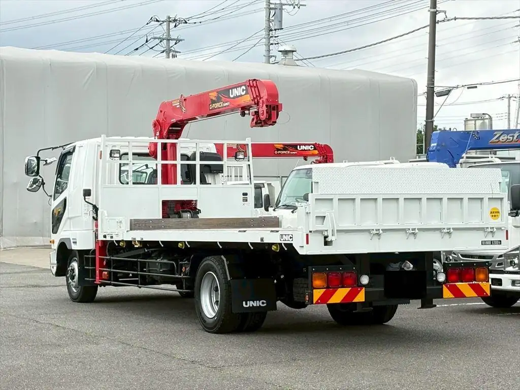 三菱 ファイター 中型/増トン 車両重機運搬 4段クレーン フックインの中古トラック画像4