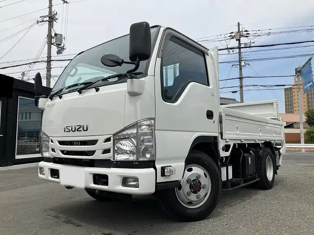 いすゞ エルフ 小型 平ボディ パワーゲート 床鉄板の中古トラック画像1