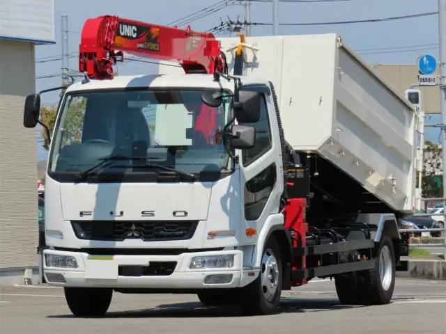 三菱 ファイター 中型/増トン アームロール クレーン付き コンテナ付き の中古トラック【車両No.184477】
