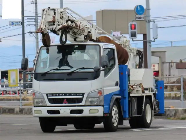三菱 キャンター 小型 高所・建柱車 建柱車 PA-FE73DBYの中古トラック画像1