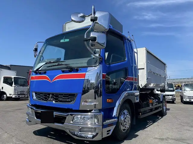 三菱 ファイター 中型/増トン アームロール コンテナ付き ツインホイスト｜画像1