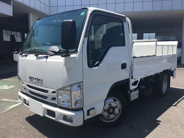 いすゞ エルフ 小型 平ボディ パワーゲート 床鉄板の中古トラック画像1