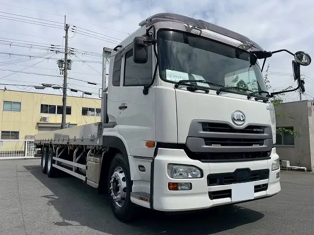 日産UD クオン 大型 平ボディ アルミブロック ベッド｜画像1