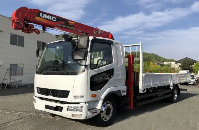 三菱 ファイター 中型/増トン 車両重機運搬 4段クレーン ラジコンの中古トラック画像1