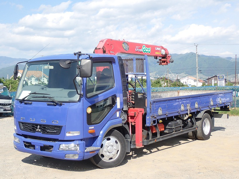 三菱 ファイター 中型/増トン クレーン付 床鉄板 4段 の中古トラック【車両No.177315】