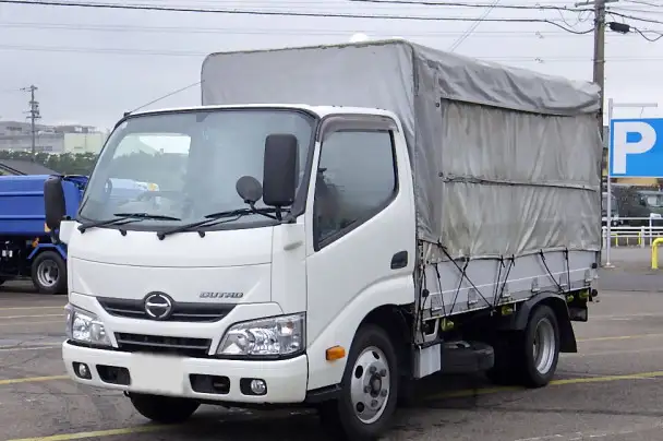 日野 デュトロ 小型 平ボディ 幌 アルミブロック の中古トラック【車両No.188280】