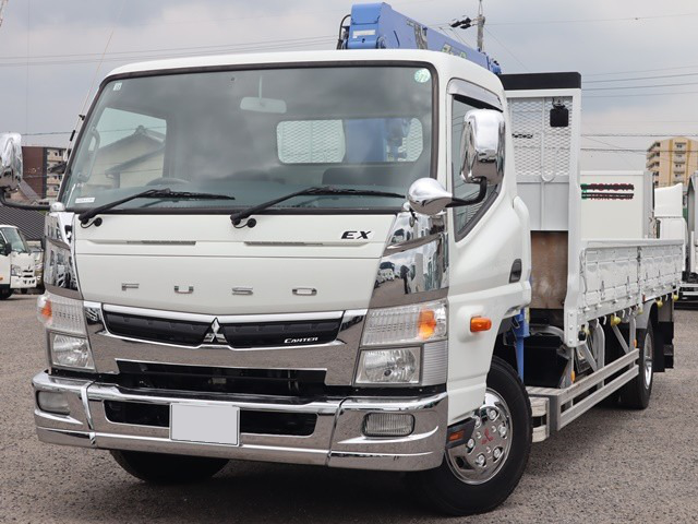 三菱 キャンター 小型 クレーン付 超々ロング