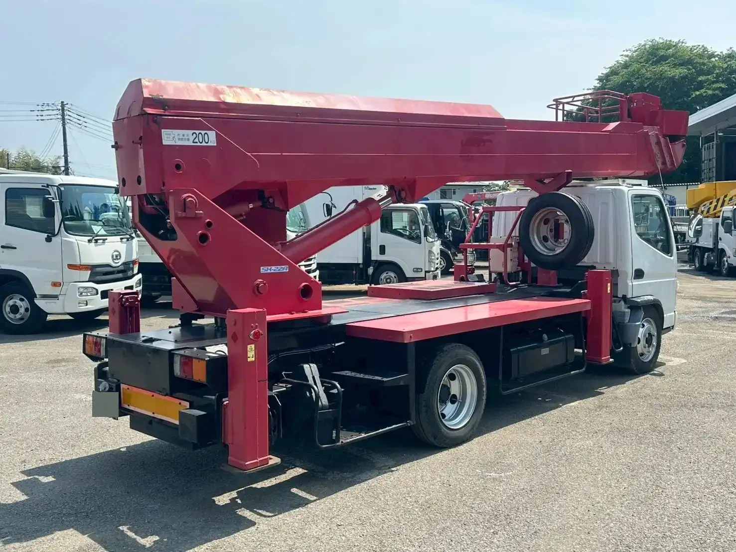 三菱 キャンター 小型 高所・建柱車 高所作業車 PA-FE73DEYの中古トラック画像3
