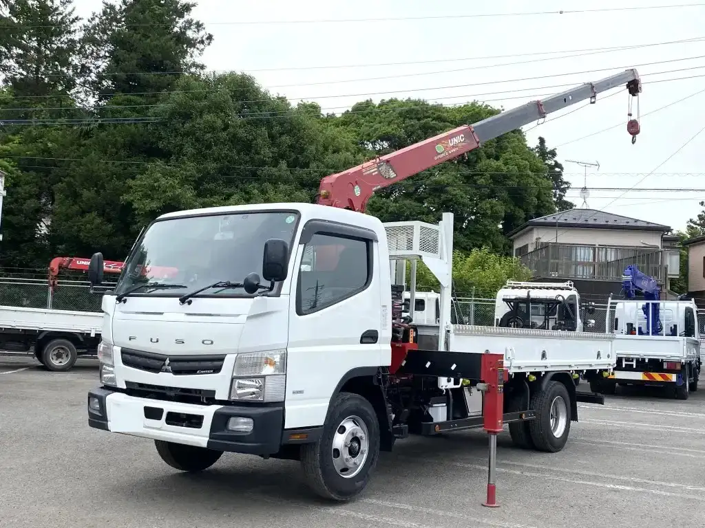 三菱 キャンター 小型 クレーン付 床鉄板 4段 の中古トラック【車両No.188429】