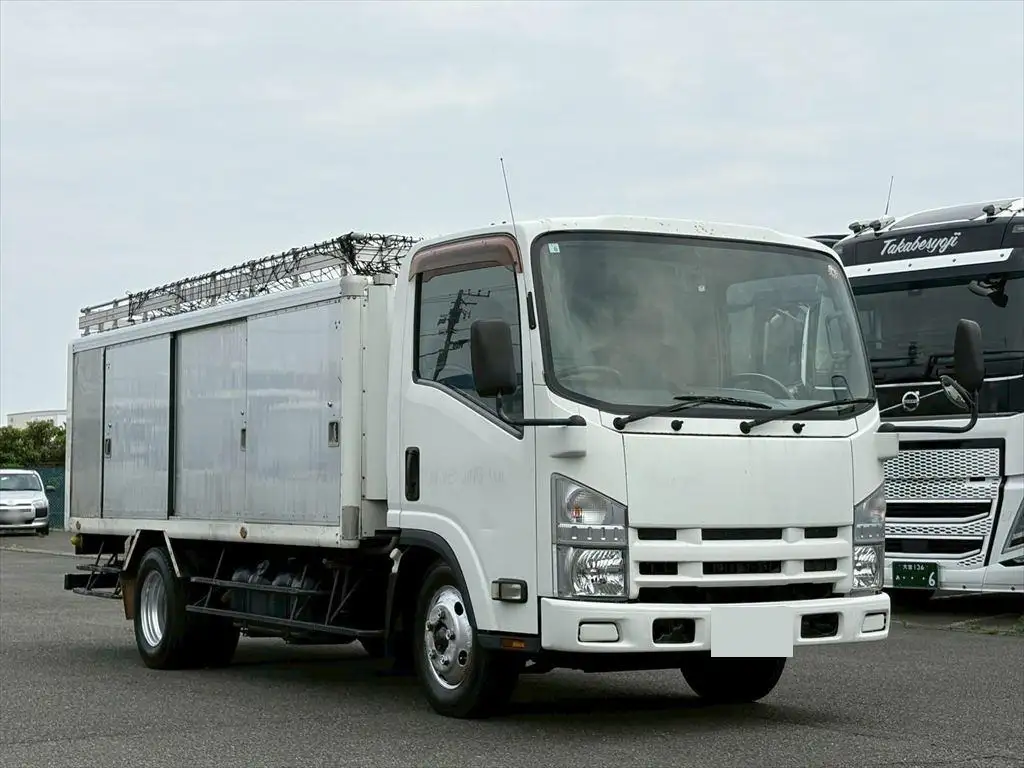 いすゞ エルフ 小型 アルミバン ボトルカー サイドドアの中古トラック画像2