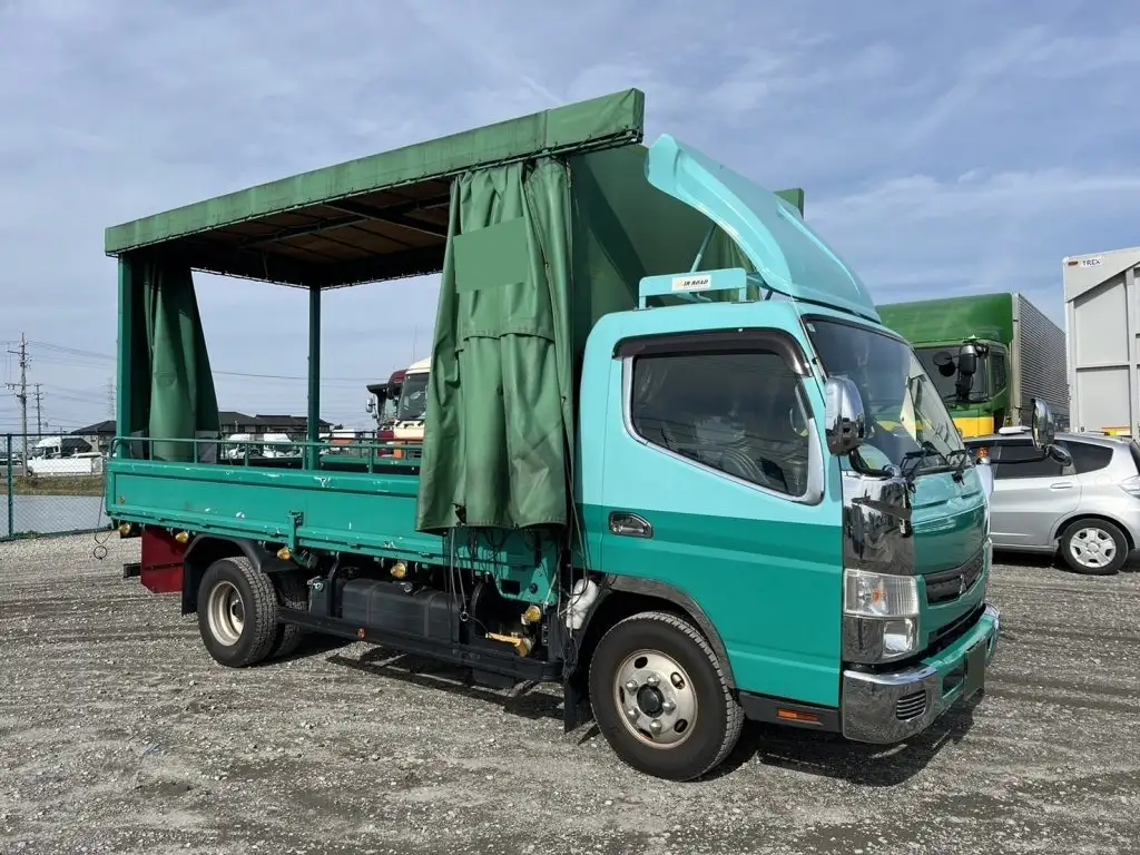 三菱 キャンター 小型 平ボディ 幌 床鉄板の中古トラック画像3