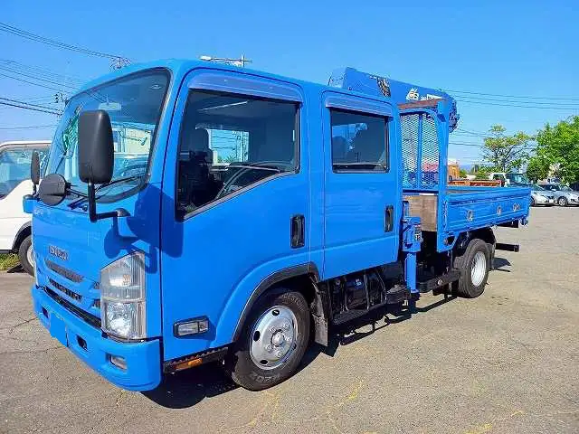 いすゞ エルフ 小型 クレーン付 Wキャブ 床鉄板 の中古トラック【車両No.189001】