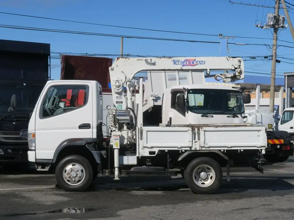 三菱 キャンター 小型 クレーン付 床鉄板 3段の中古トラック画像5