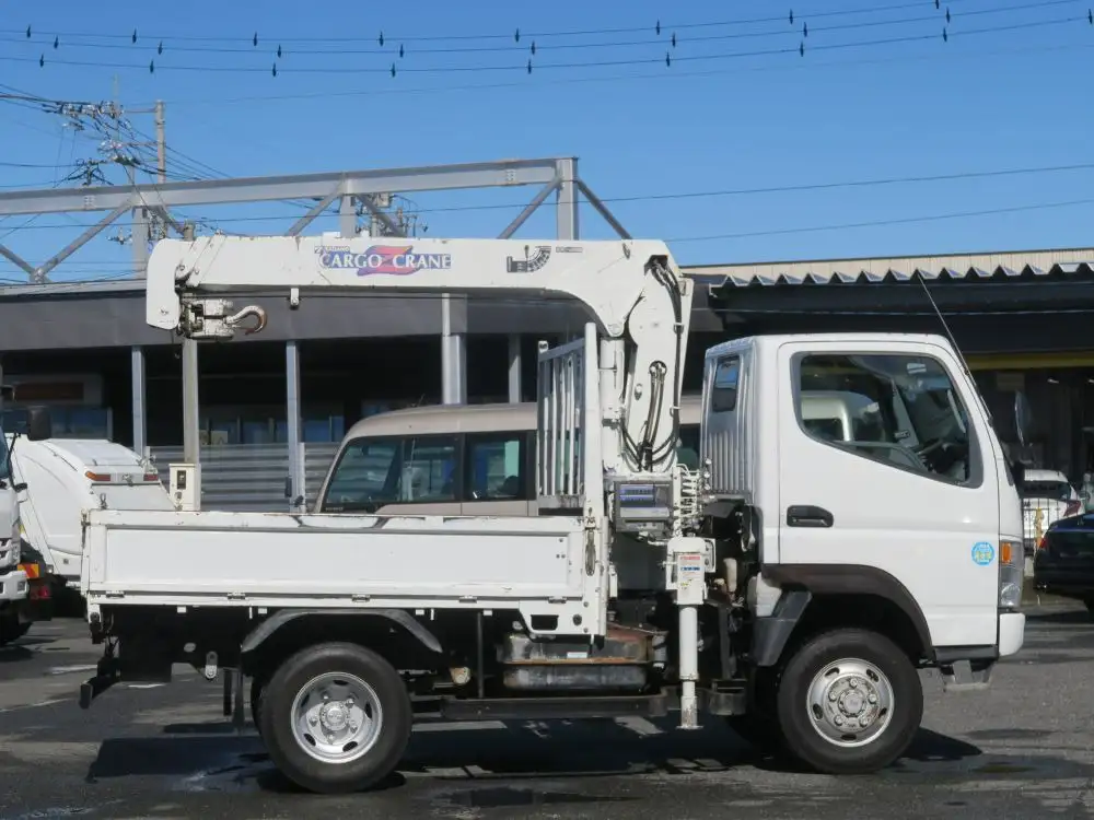 三菱 キャンター 小型 クレーン付 床鉄板 3段の中古トラック画像3