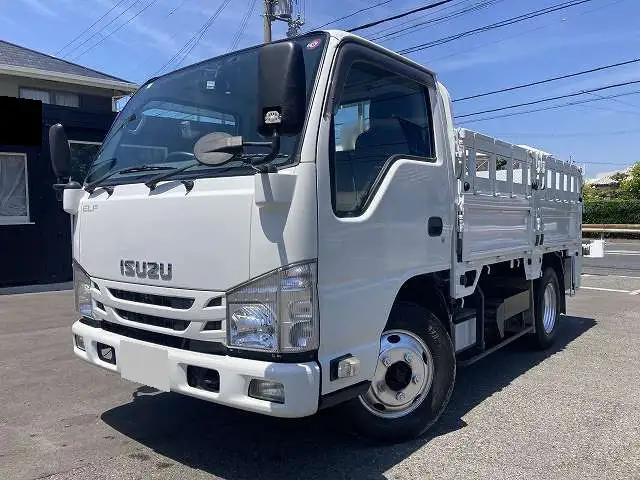 いすゞ エルフ 小型 平ボディ パワーゲート 床鉄板の中古トラック画像1