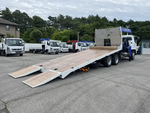 三菱 ファイター 中型/増トン 車両重機運搬 4段クレーン ラジコンの中古トラック画像3
