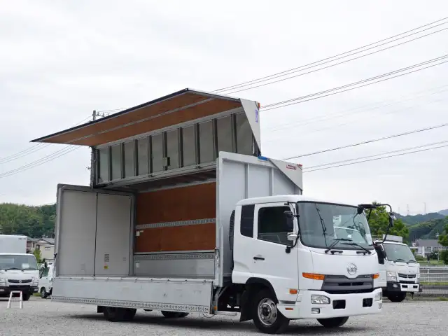 日産UD コンドル 中型/増トン ウイング 床鉄板 ベッドの中古トラック画像1