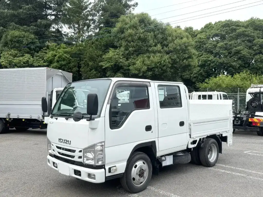 いすゞ エルフ 小型 平ボディ Wキャブ パワーゲートの中古トラック画像1