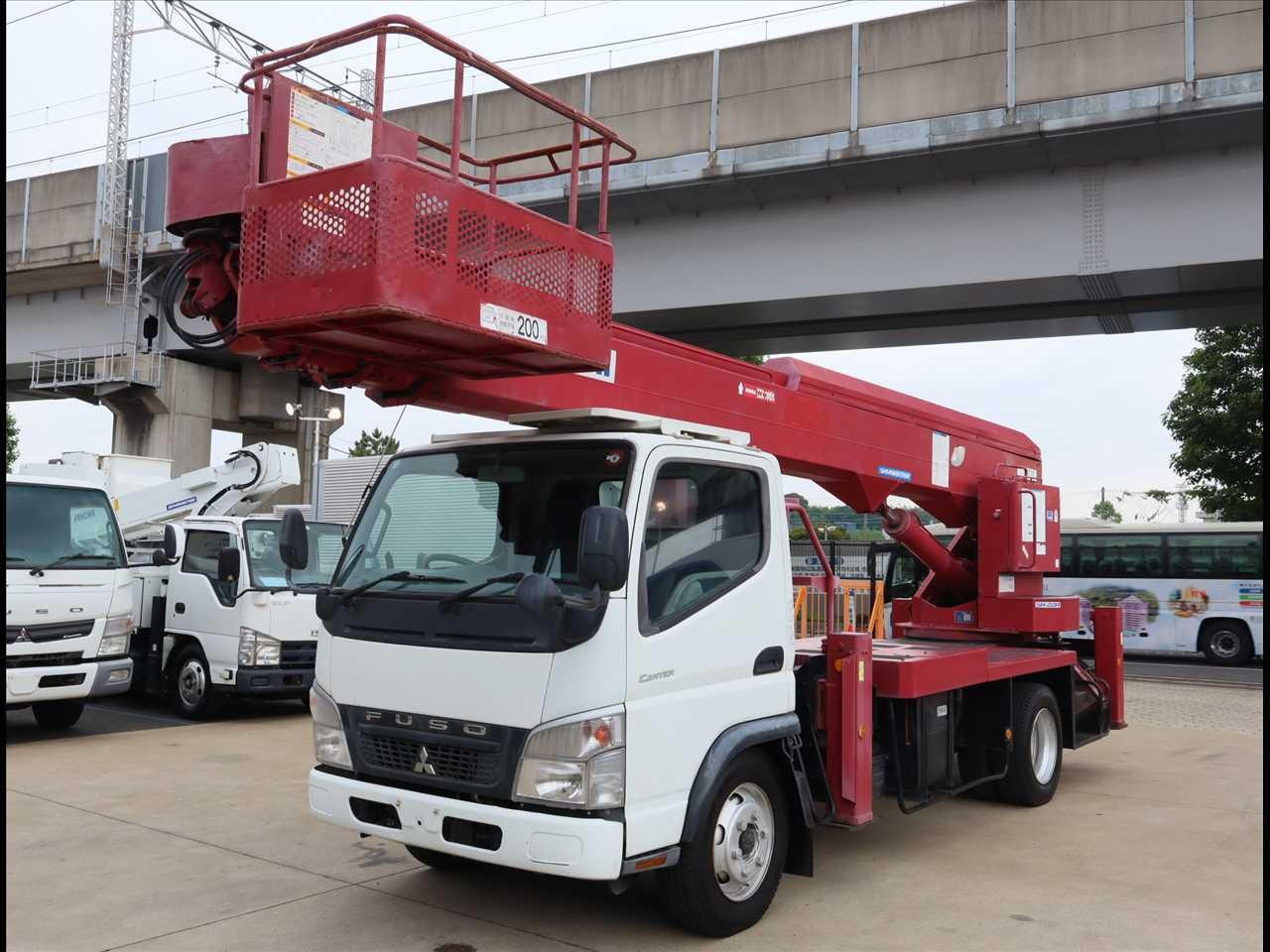 三菱 キャンター 小型 高所・建柱車 高所作業車 PA-FE83DEY の中古トラック【車両No.155676】