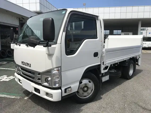 いすゞ エルフ 小型 平ボディ パワーゲート 床鉄板の中古トラック画像1