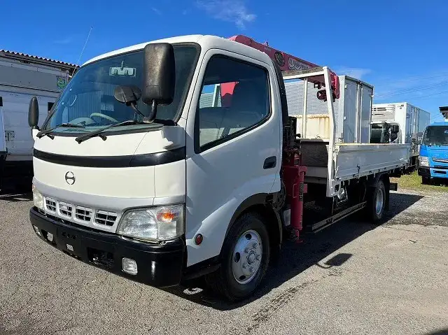 日野 デュトロ 小型 クレーン付 床鉄板 3段 の中古トラック【車両No.190024】