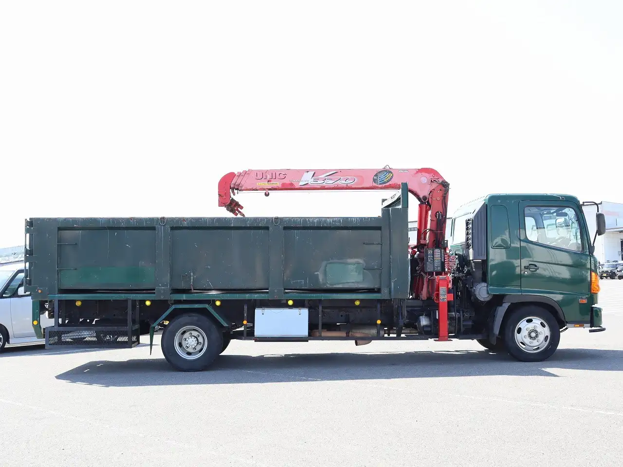 日野 レンジャー 中型/増トン ダンプ 土砂禁 クレーン付きの中古トラック画像2