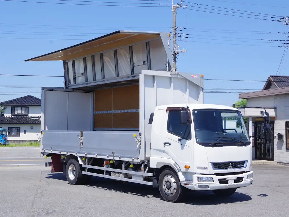 三菱 ファイター 中型/増トン ウイング ベッド 2KG-FK62FZの中古トラック画像4