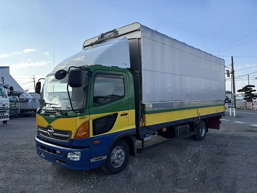 日野 レンジャー 中型/増トン ウイング 幌ウイング 床鉄板 の中古トラック【車両No.190680】